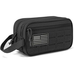 QTQY Tactical Toiletry Bag Mens Travel Shaving Kit Military Dopp Organizer